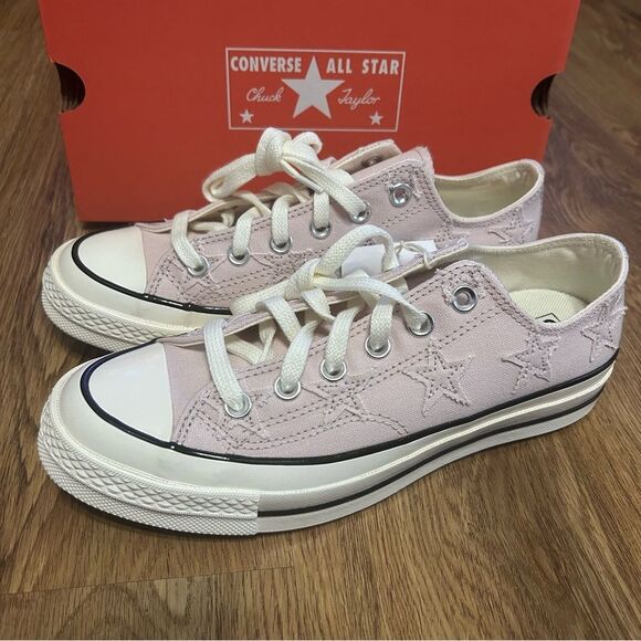 CONVERSE Chuck 70 OX pink stars platform shoes sneakers women’s 8 new in box - Picture 1 of 7